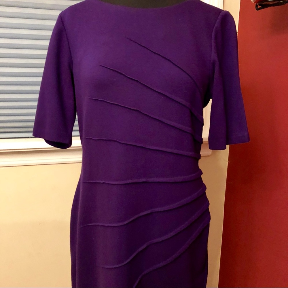 Beautiful Purple Calvin Klein Short-Sleeved Dress